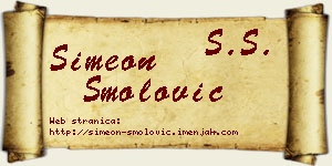 Simeon Smolović vizit kartica